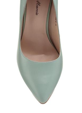 Туфлі човники жіночі шкіряні на шпильці  1875т-с7 фото