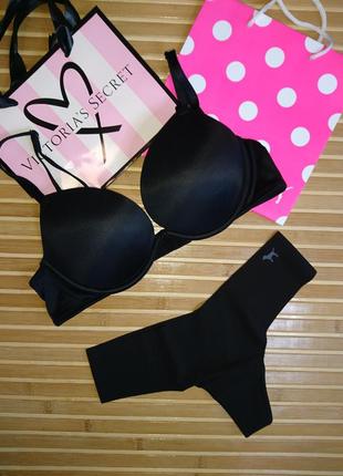 Комплект двойной пуш ап плюс victorias secret pink wear everywhere super push-up оригинал1 фото