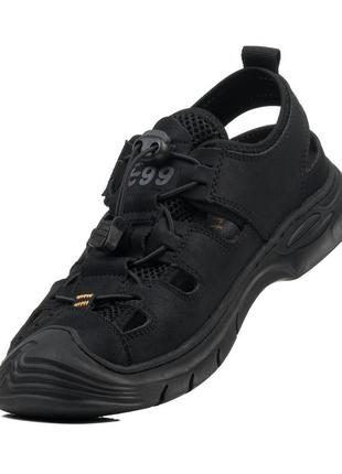 Босоніжки чоловічі чорні із закритим носиком 11075 фото