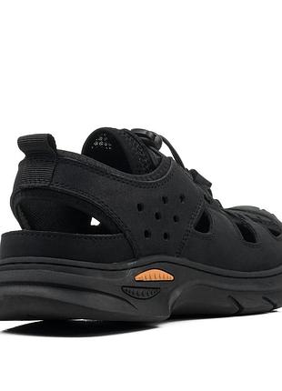 Босоніжки чоловічі чорні із закритим носиком 11074 фото