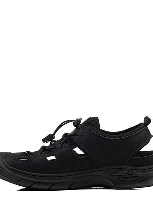 Босоніжки чоловічі чорні із закритим носиком 11073 фото