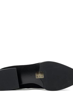 Туфлі жіночі замшеві чорні на низькому ходу 2263т6 фото