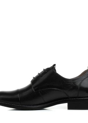 Туфли женские кожаные черные на низком каблуке 1336т-а4 фото