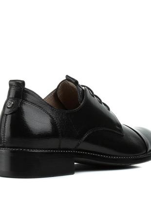 Туфли женские кожаные черные на низком каблуке 1336т-а5 фото
