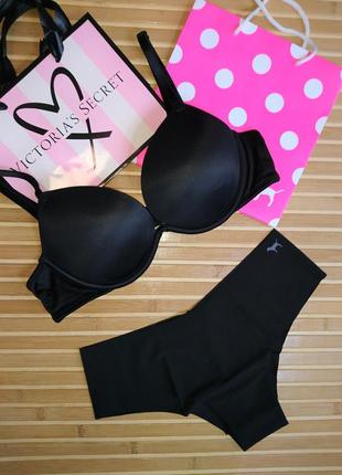 Комплект двойной пуш ап плюс victorias secret pink wear everywhere super push-up оригинал