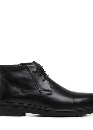 Ботинки мужские классические черные кожаные 33592 фото