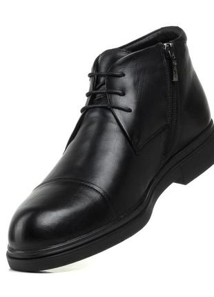 Ботинки мужские классические черные кожаные 33595 фото