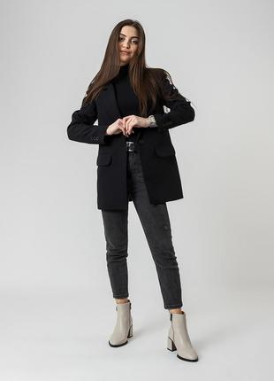 Ботильйони жіночі шкіряні світло-сірі 1634б-а