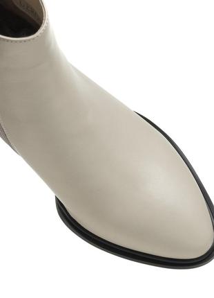 Ботильйони жіночі шкіряні світло-сірі 1634б-а