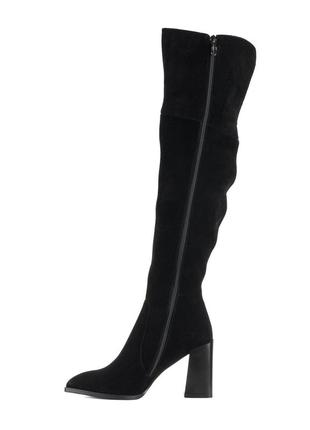 Ботфорти жіночі чорні замшеві 1709б