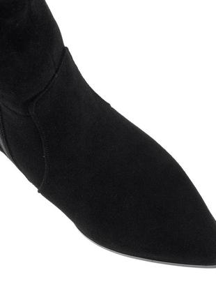 Ботфорти жіночі чорні замшеві 1709б