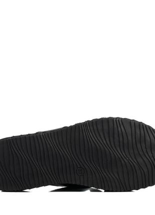 Шлепанцы женские черные кожаные 1563лz6 фото