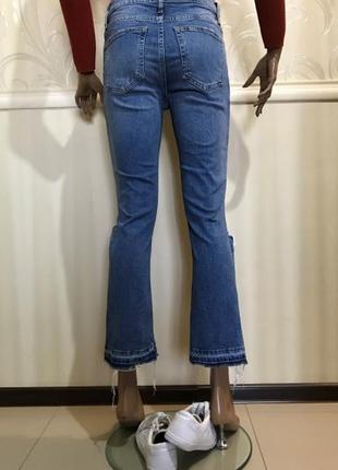 Рваные джинсы с потертостями, zara, размер 36/s3 фото