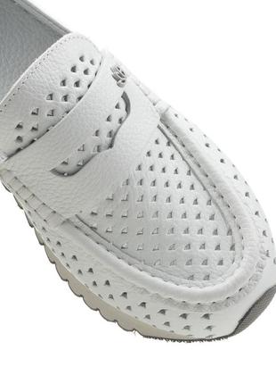 Туфли женские белые кожаные со сквозной перфорацией  1045тz-а7 фото
