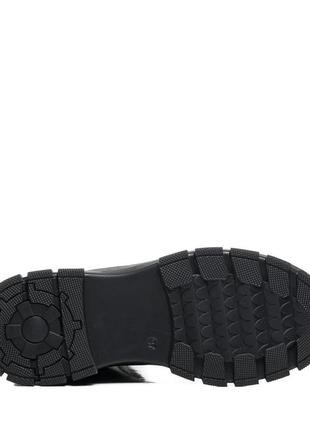 Ботинки кожаные осенние черные на шнуровках 453бz6 фото