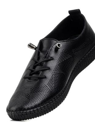 Туфли женские кожаные черные на удобной подошве  971тz5 фото