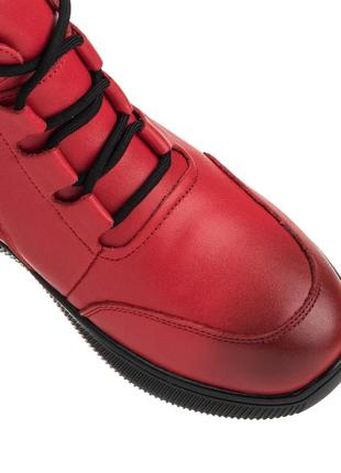Ботинки женские кожаные красние 1720б-а7 фото