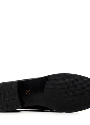 Туфлі шкіряні чорні на низькому ходу 1876т6 фото