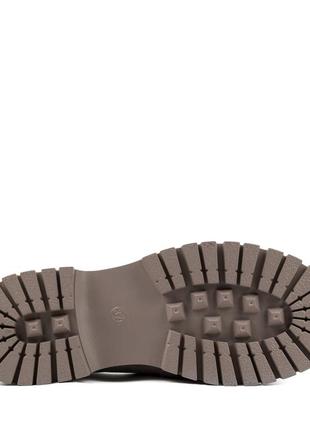 Туфли-лоферы женские замшевые серые 2142т-а6 фото