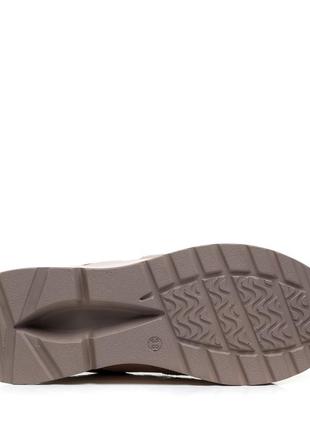 Кросівки пудрові замшеві на шнурівках 959тz-а6 фото