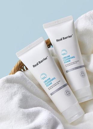 Пінка для вмивання real barrier cleansing foam з екстрактом бергамотом