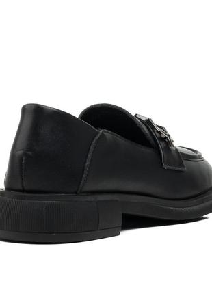 Туфли женские черные кожаные 2176т4 фото