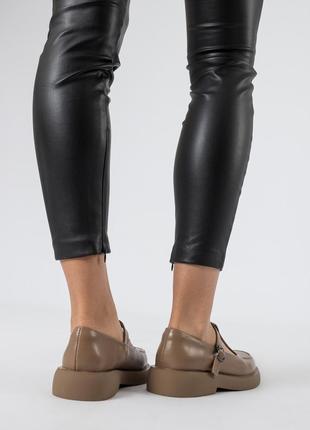Туфлі жіночі шкіряні коричневі 2175т-в10 фото