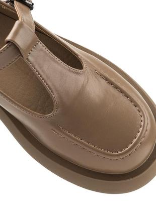 Туфли женские кожаные коричневые 2175т-в7 фото