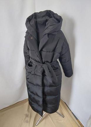 Женское зимнее пальто (пуховик-халат)4 фото
