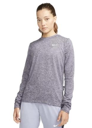 Nike running dri-fit жіноча спортивна/бегова кофта-лонгслів