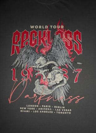 Футболка reckless world tour 1987/череп2 фото