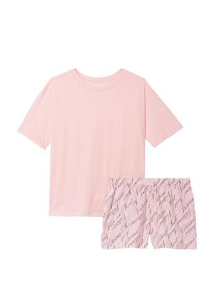 Victoria ́s victorias secret віктория сикрет бавовняна піжама cotton short tee-jama set2 фото