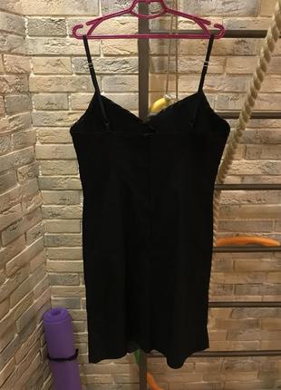 Платье-сарафан черное на бретельках4 фото