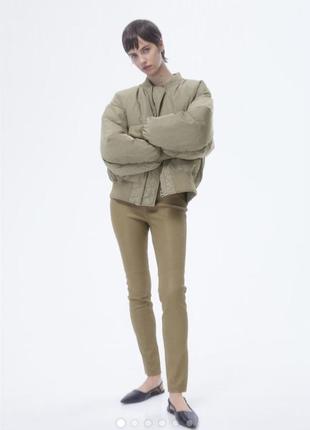 Брюки кожаные 100% кожа h&m