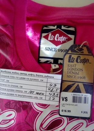Кофта свитшот женская на флисе lee cooper, розовая, xs, m8 фото