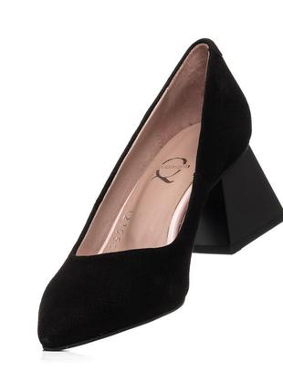 Туфли женские замшевые черные 931тz-а5 фото