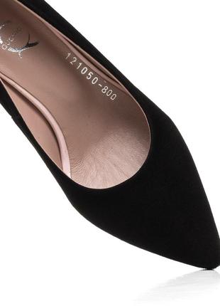 Туфли женские замшевые черные 931тz-а7 фото