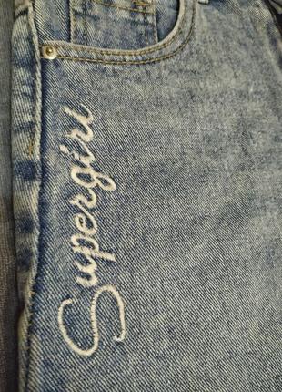 Юбка джинсовая мини с необработанным краем5 фото