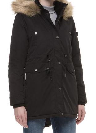 Женская черная парка superdry