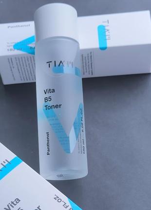 Увлажняющий тонер с пантенолом и пептидами tiam my signature vita b5 toner, 180 мл