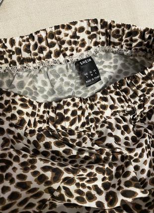 Shein крутая леопардовая мини юбка на резинке как новая2 фото