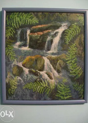 "водопад" вишита картина1 фото