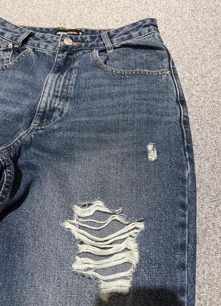 Cropp джинсы рваные  мом момы mom синие женские 36 размер9 фото