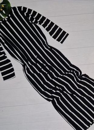 Платье в пол в продольную полоску размер универсал