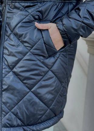 Размеры 42-60 теплая зимняя женская стеганная куртка8 фото