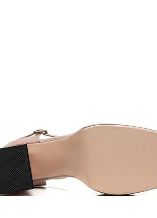 Замшевые женские босоножки розовые на высоком каблуке 1175л-а8 фото