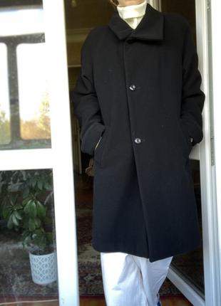 Теплое черное пальто4 фото
