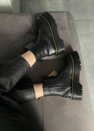 Женские ботинки на меху dr martens jadon black4 фото