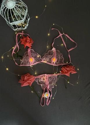 Сексуальный набор белья кружево кружный комплект2 фото
