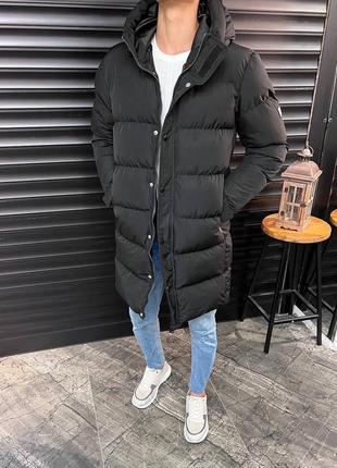 Мужская зимняя удлиненная куртка1 фото